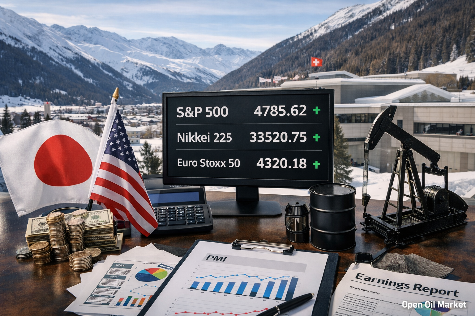 Economic Events and Corporate Reports: Friday, January 23, 2026 — Davos, Bank of Japan Rate, Global PMIs, Company Reporting