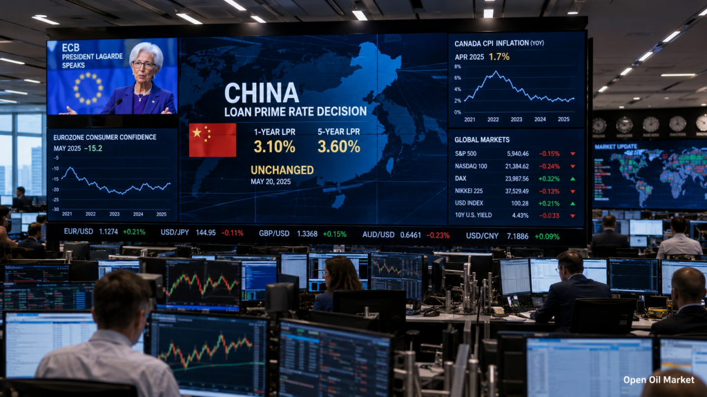Macroeconomic Calendar and Corporate Reports for Investors on June 22, 2026: China's LPR, Lagarde's Speech, Canada CPI, and Eurozone Consumer Confidence
