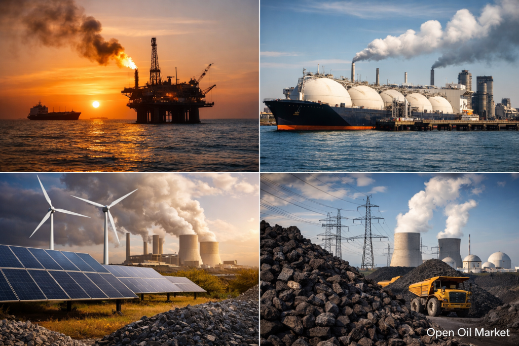 Global Energy Market Oil Gas LNG Electricity Renewable Energy Coal Refining April 1, 2026