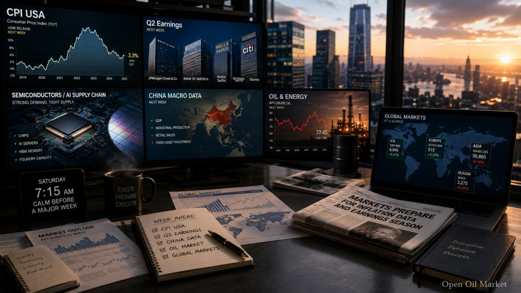 Economic Events and Corporate Reports - Saturday, July 11, 2026: Quiet Calendar Before US CPI, Bank Earnings, and China Data