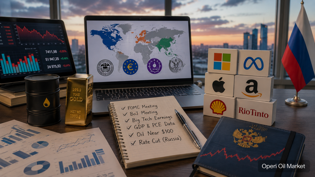 Economic Events and Corporate Reports on July 26, 2026: Fed, Big Tech, Oil
