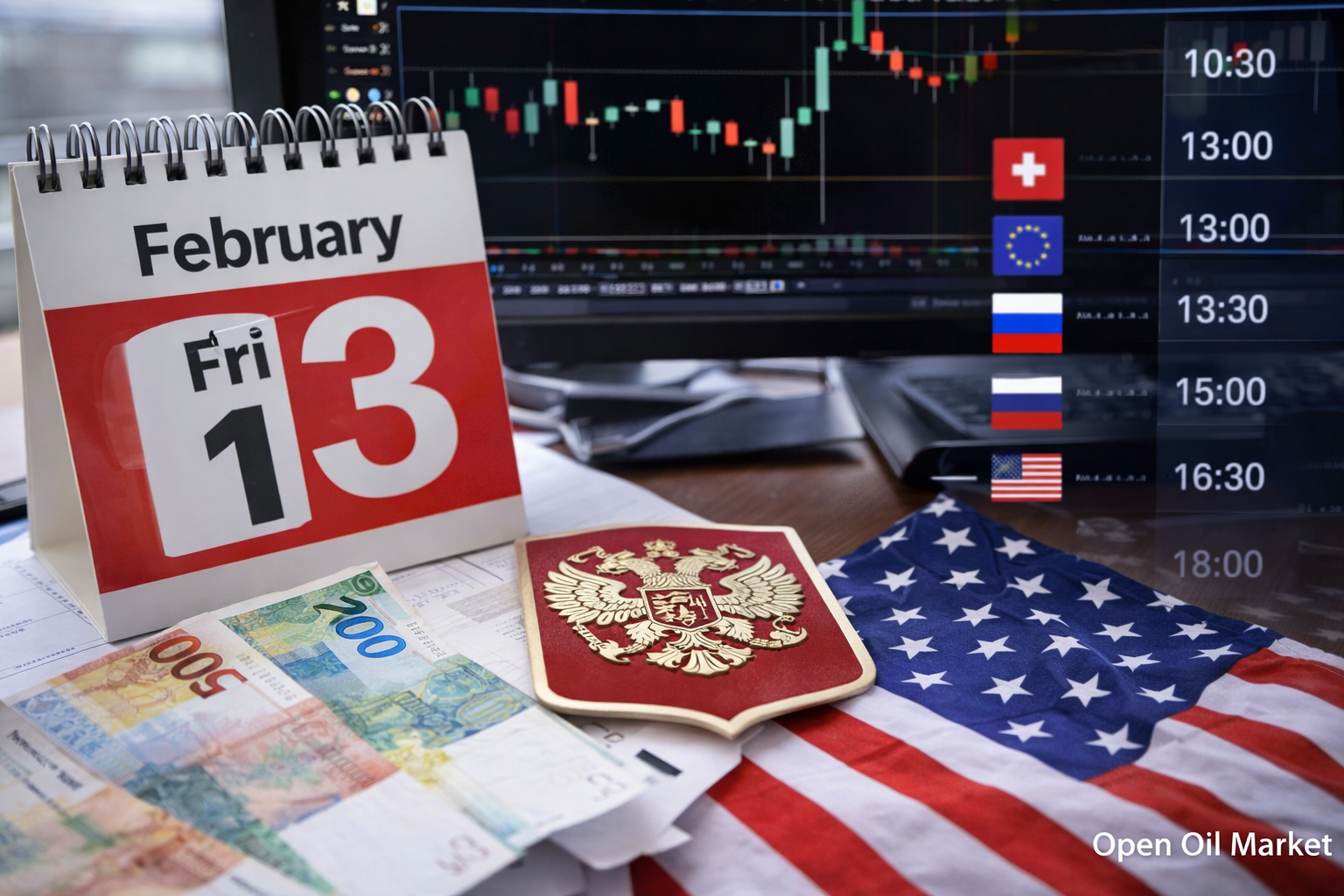 Economic Events and Corporate Reports - Friday, February 13, 2026: CPI US and Russia, Central Bank Rate, Eurozone GDP