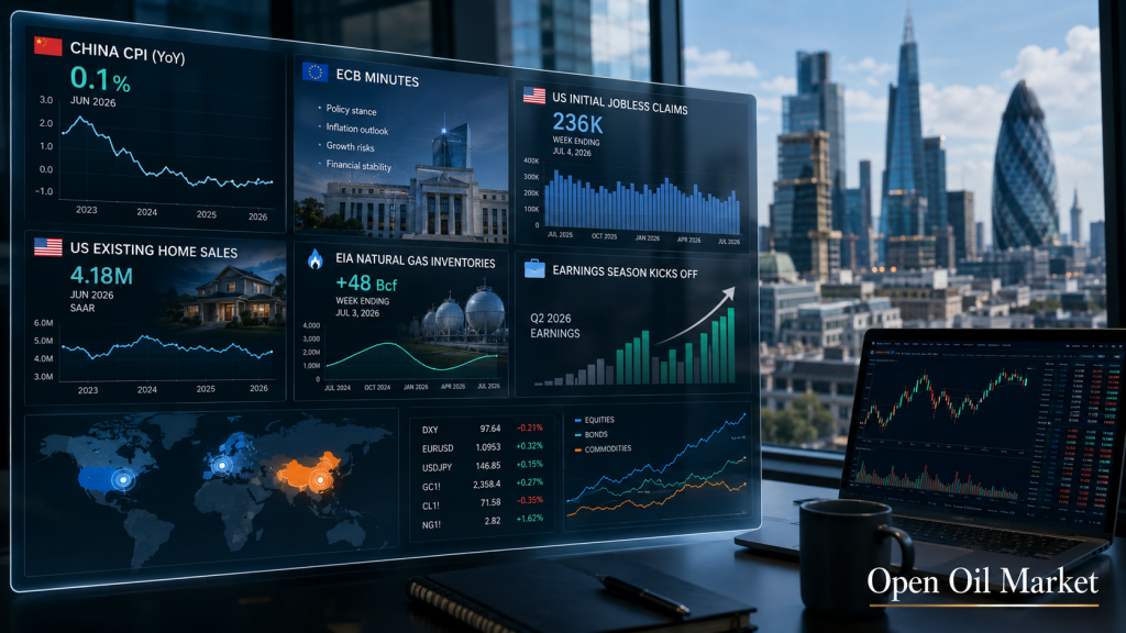 Macroeconomic Calendar and Corporate Reports for July 9, 2026 for Investors: China's CPI, ECB Protocol, US Labor Market, and PepsiCo Reports