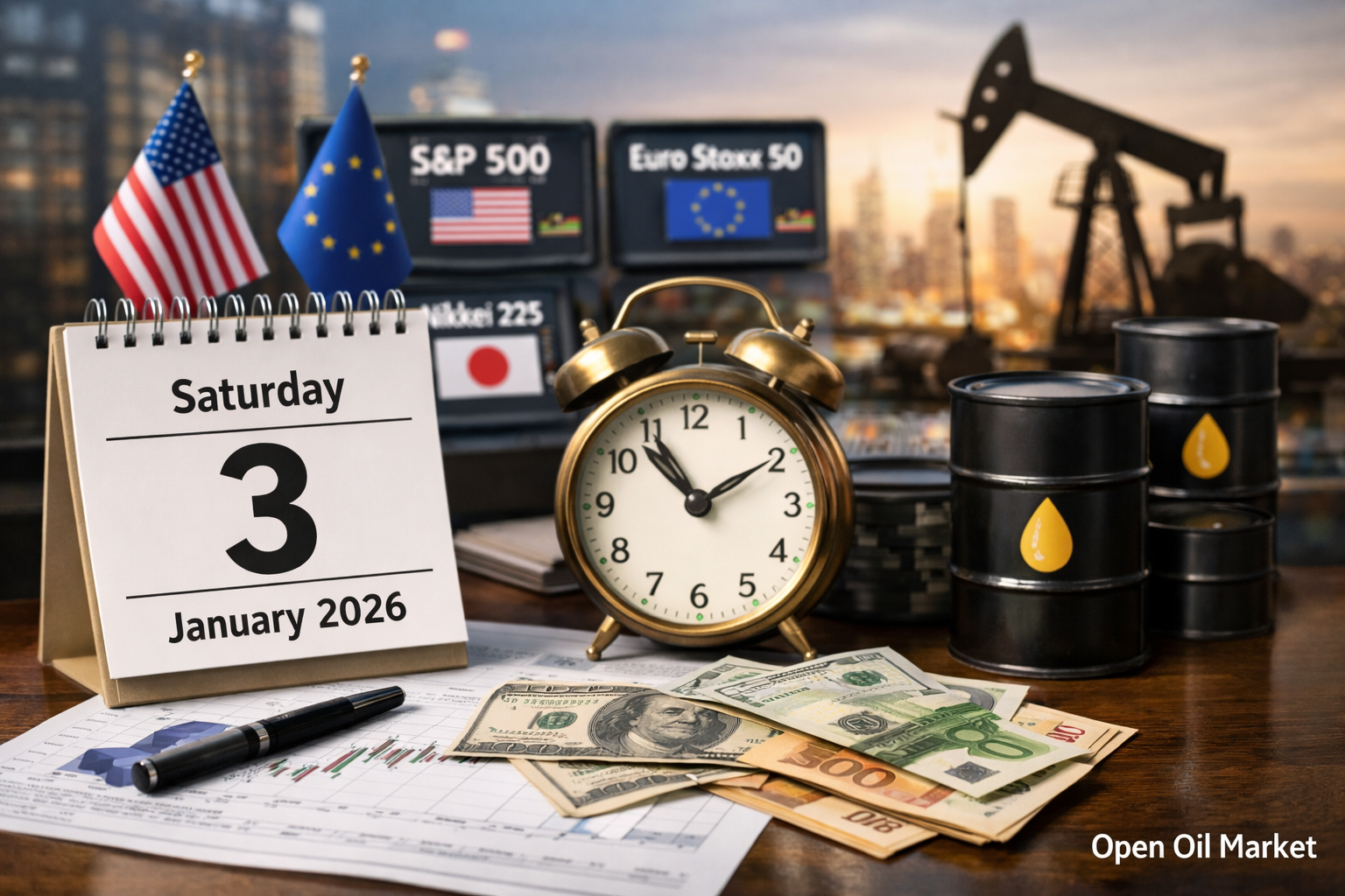 Economic Events and Corporate Reports — Saturday, January 3, 2026: Minimal Macroeconomic Statistics and Calm Markets Ahead of OPEC+ Meeting