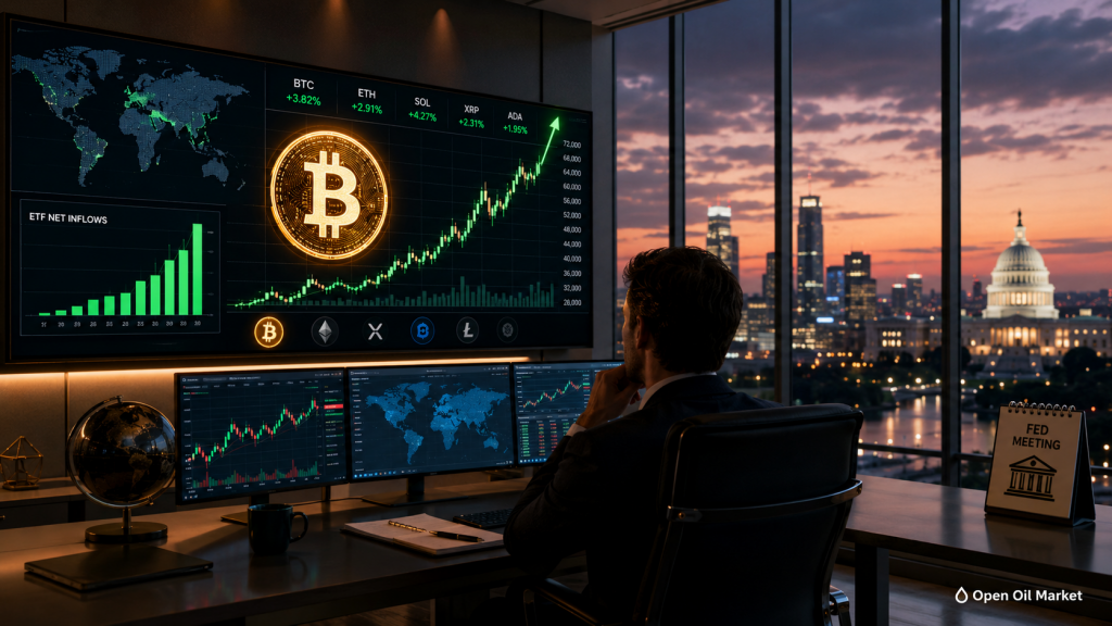 Bitcoin Rises Amid ETF Flows and Anticipation of the Federal Reserve Meeting, Global Cryptocurrency Market June 16, 2026