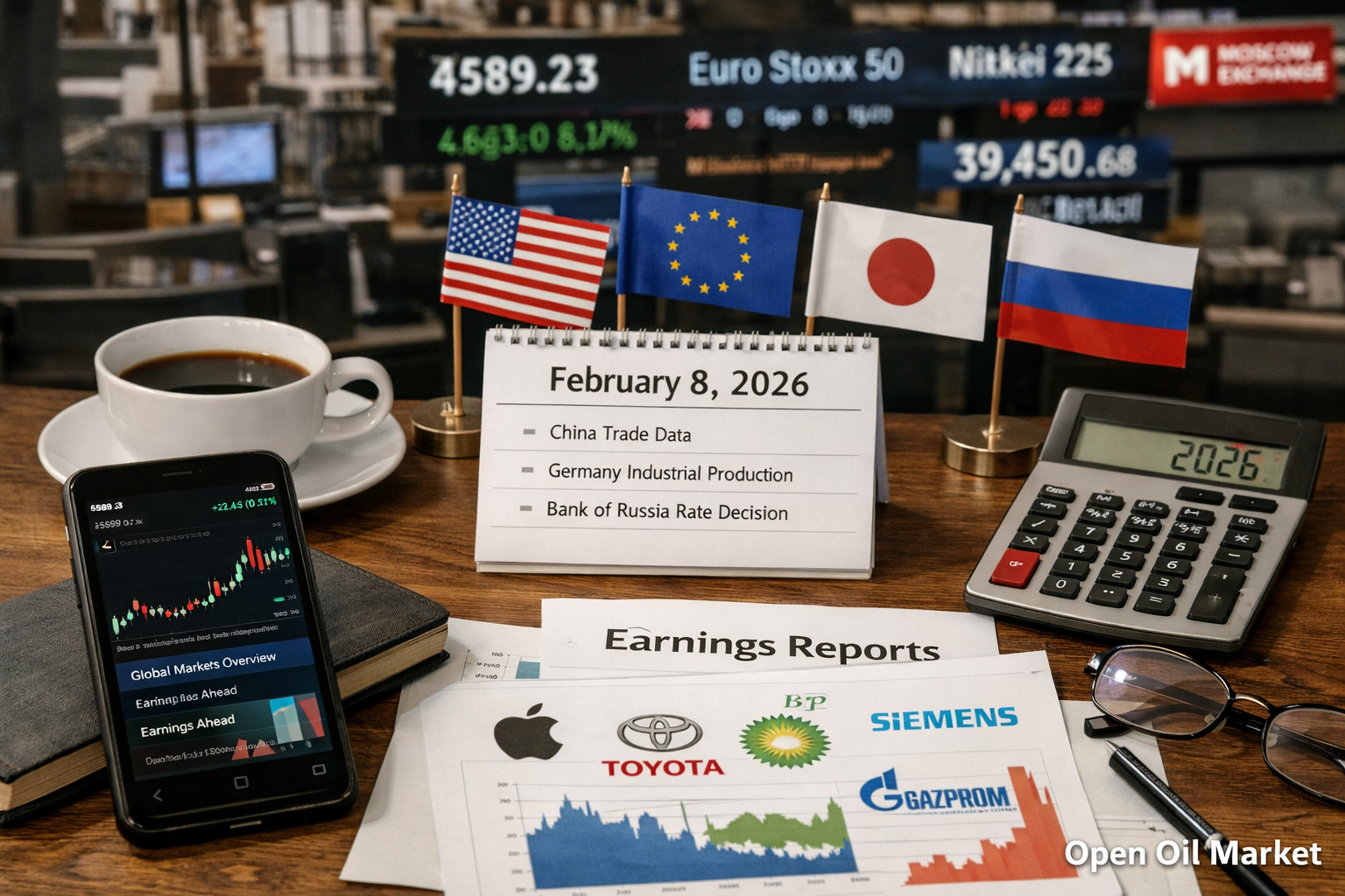 Economic Events and Corporate Reports - Sunday, February 8, 2026: Global Macroeconomic Statistics and Key Companies